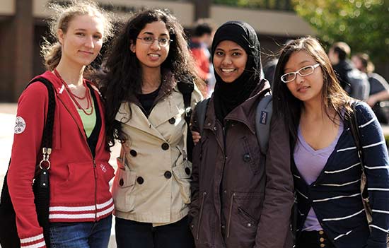 International students in a classroom