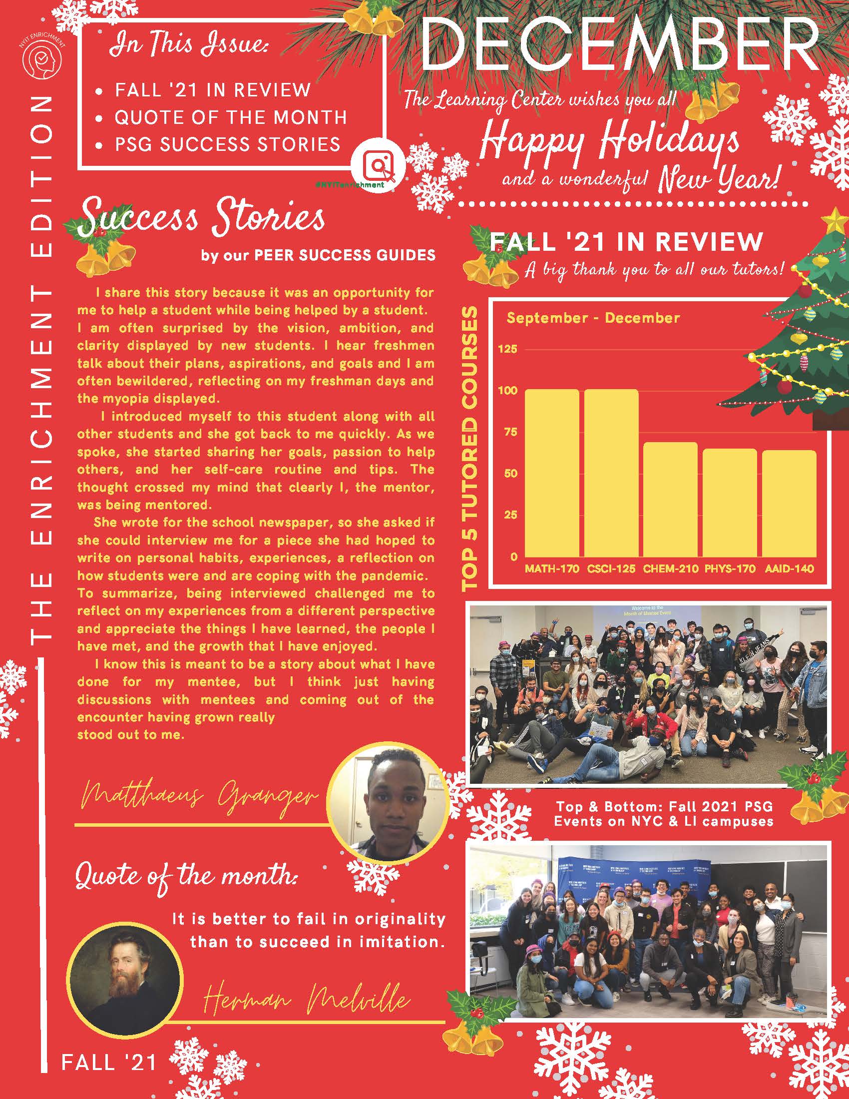 Enrichment Newsletter, December 2021