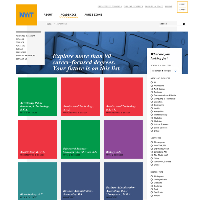 Academics Webpage