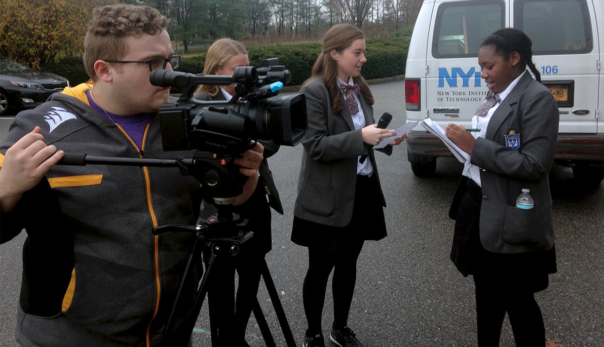 Kellenberg Memorial High School students at NYIT.