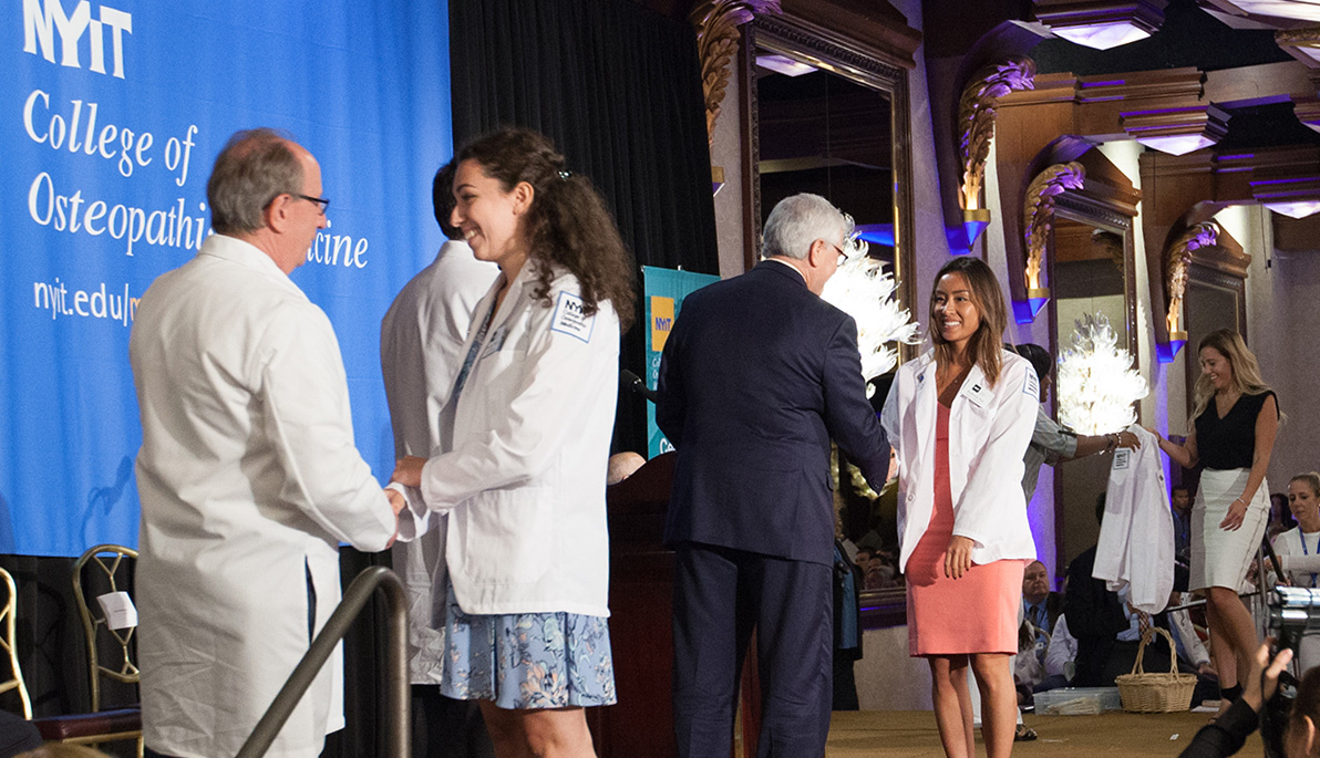 NYITCOM students at the White Coat Ceremony