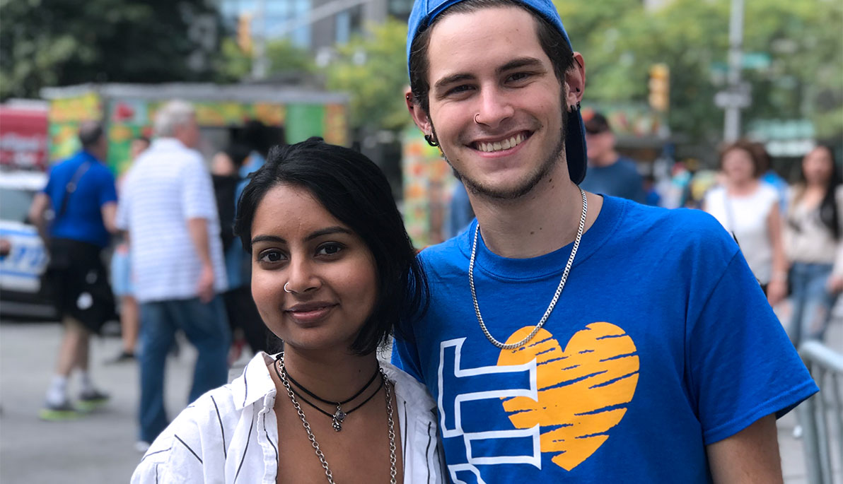 NYIT students Hinali Shah and Devin Zacchino. NYIT students Hinali Shah and Devin Zacchino.
