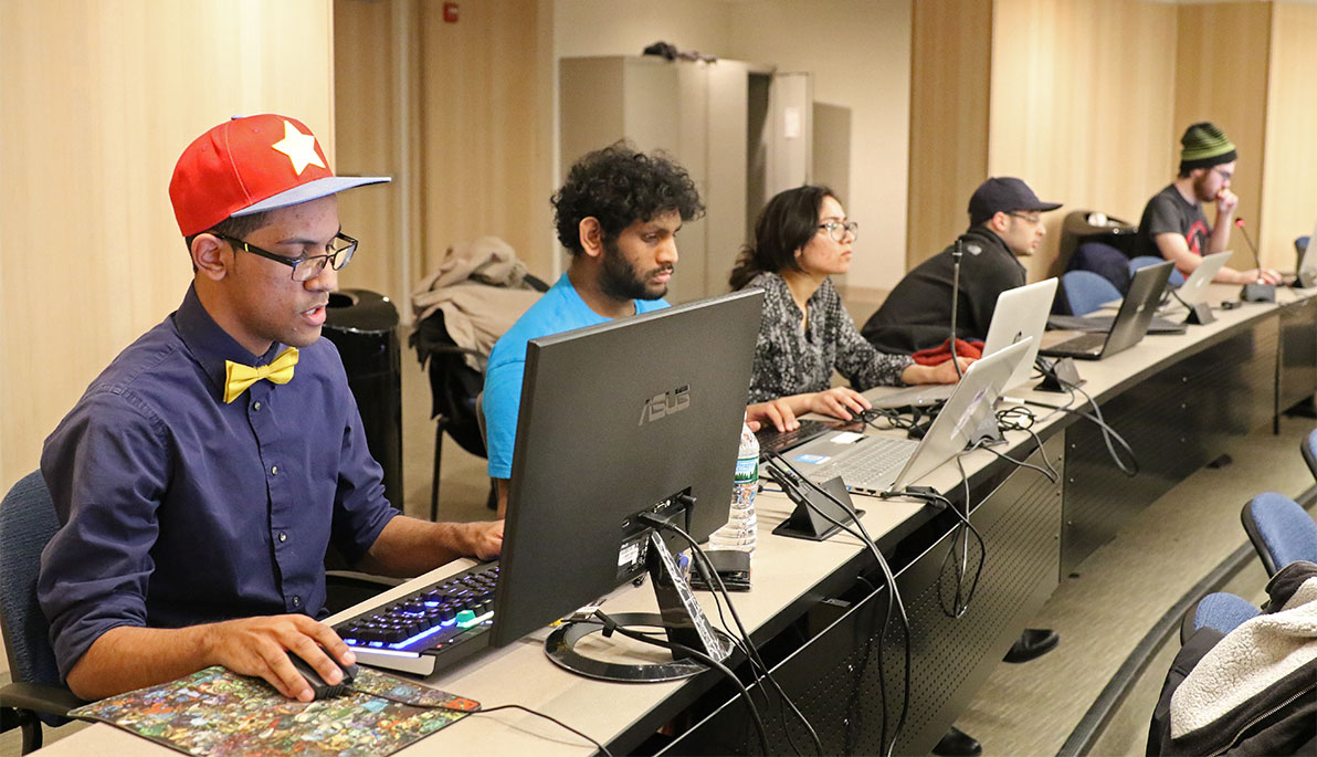 NYIT students playing video games. NYIT students playing video games.