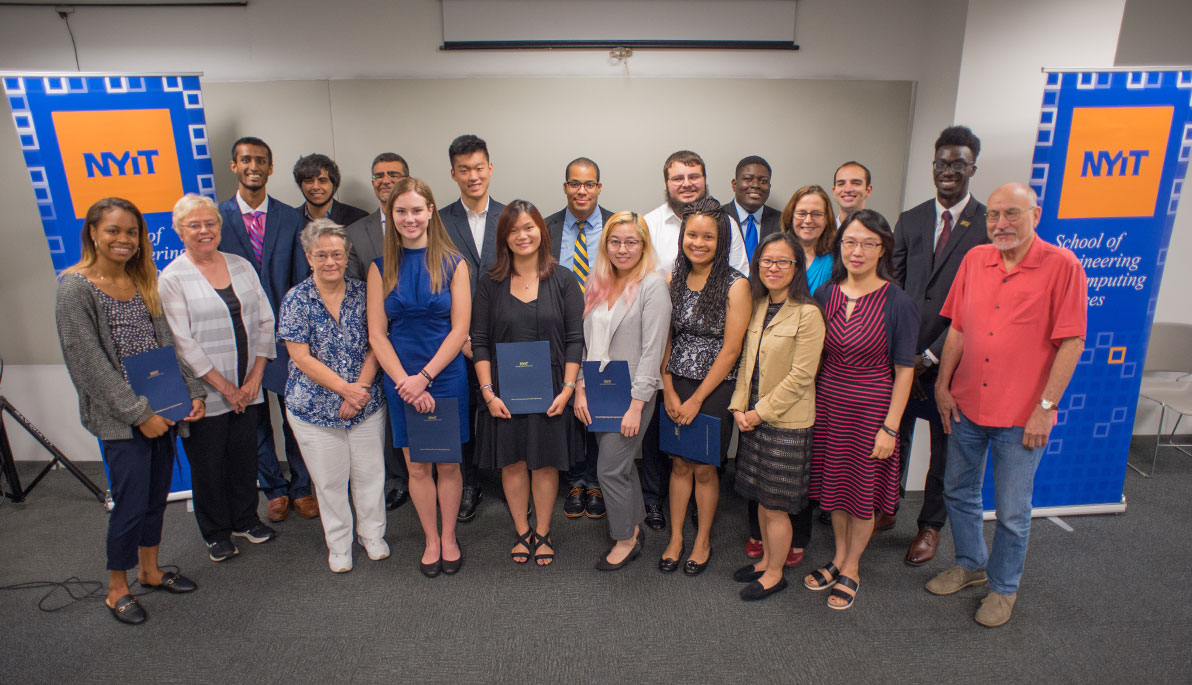 Students in NYIT’s Research Experience for Undergraduates program.