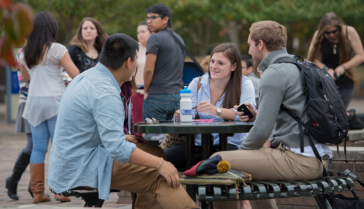 NYIT students talking