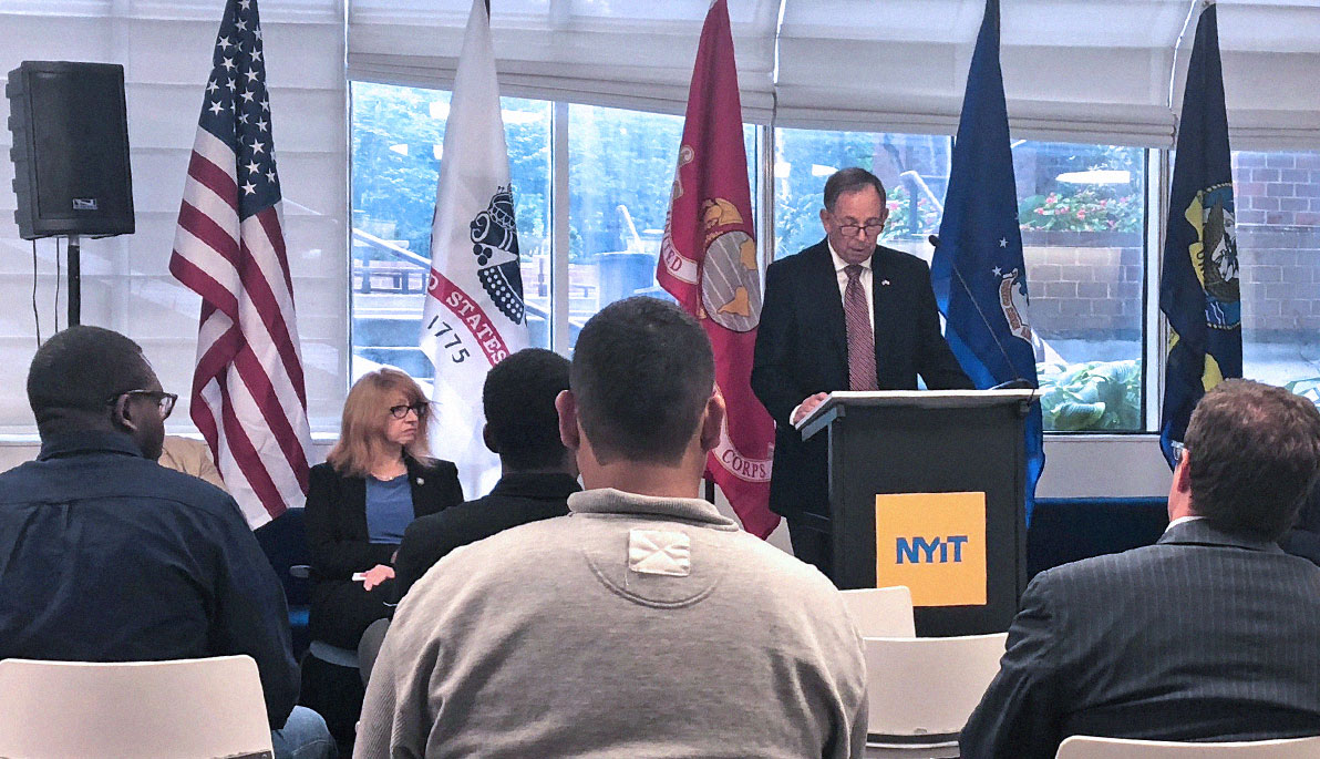 Gene Westmoreland, a U.S. Air Force veteran and representative from the New York City Employer Support of the Guard and Reserve