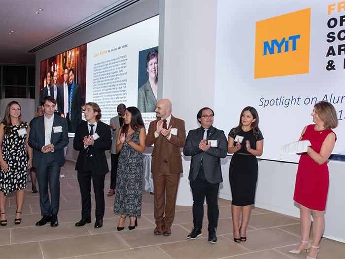 The student honorees with Dean Maria R. Perbellini