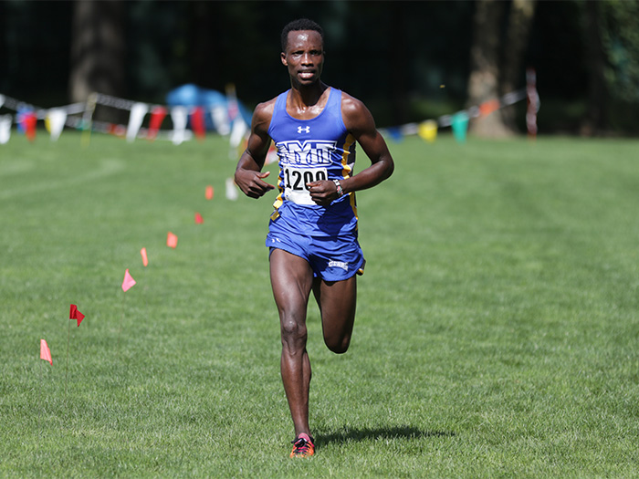 NYIT cross country team member Noah Simatei