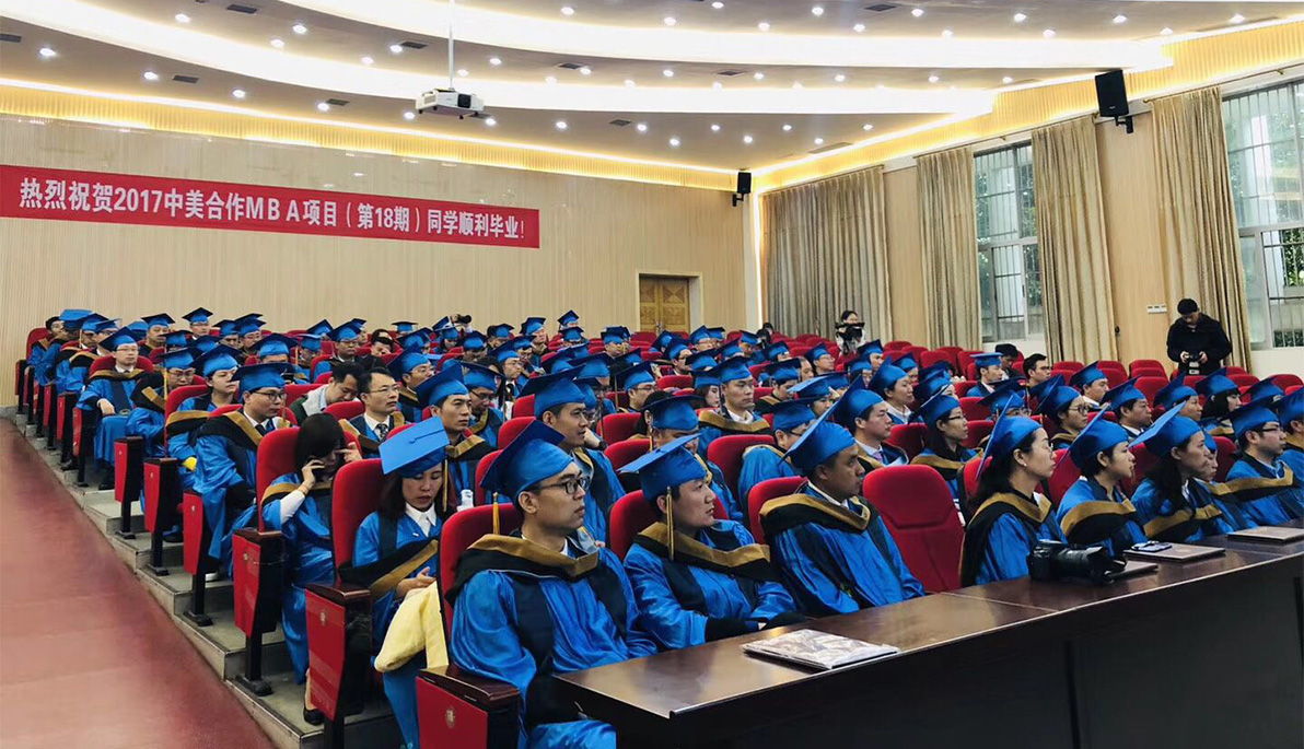 NYIT students at the JUFE graduation ceremony.