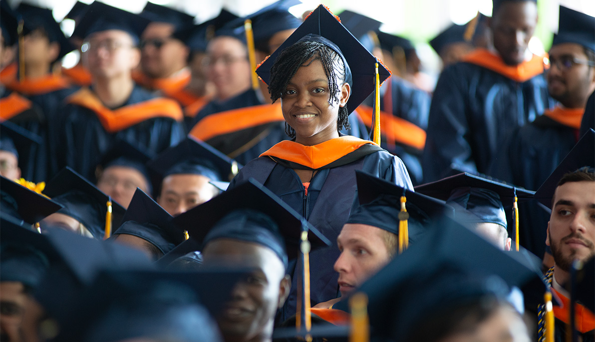 Graduating Student at NYIT Commencement