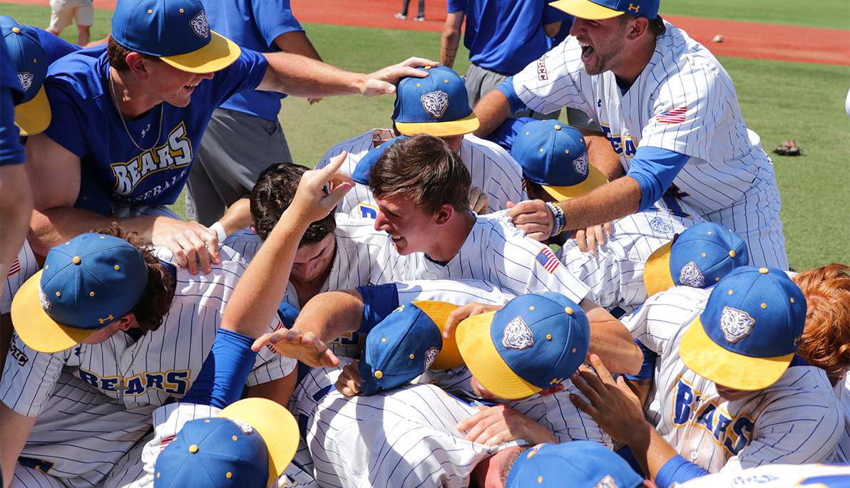 The NYIT Bears celebrating.