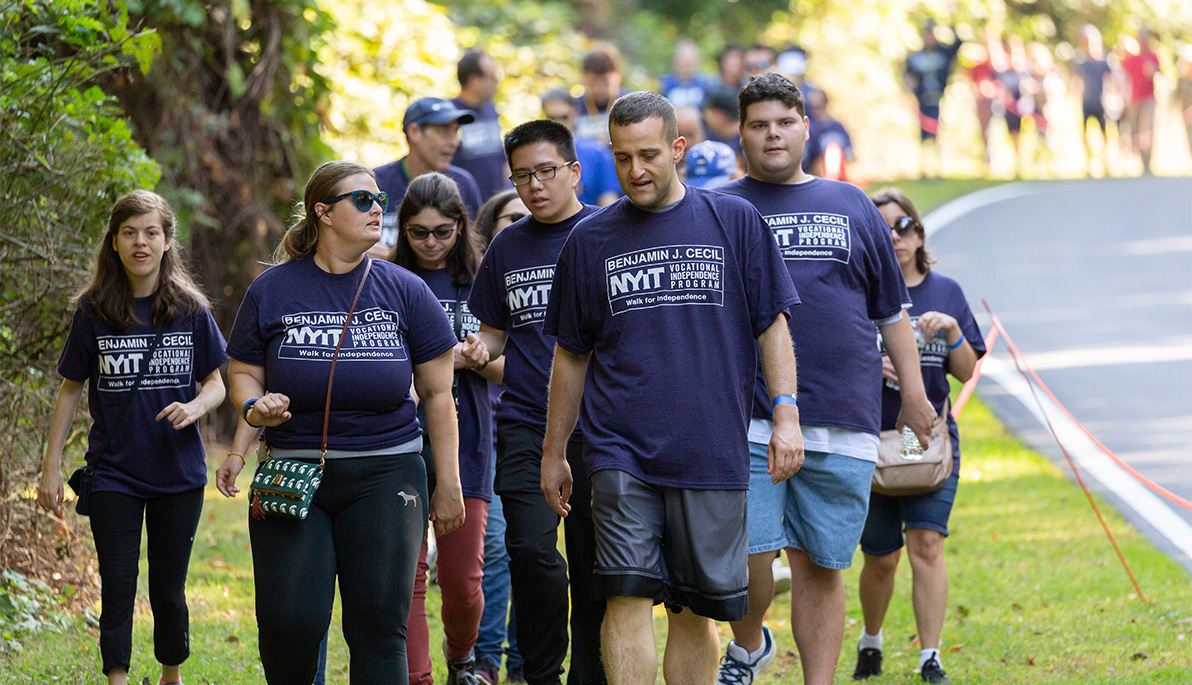 Participants at the Benjamin J. Cecil 5K Walk and Fun Run for Independenced