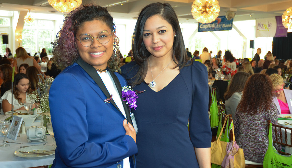 New York Tech student Eboni Odom and her mentor Cecilia Peña-Colon