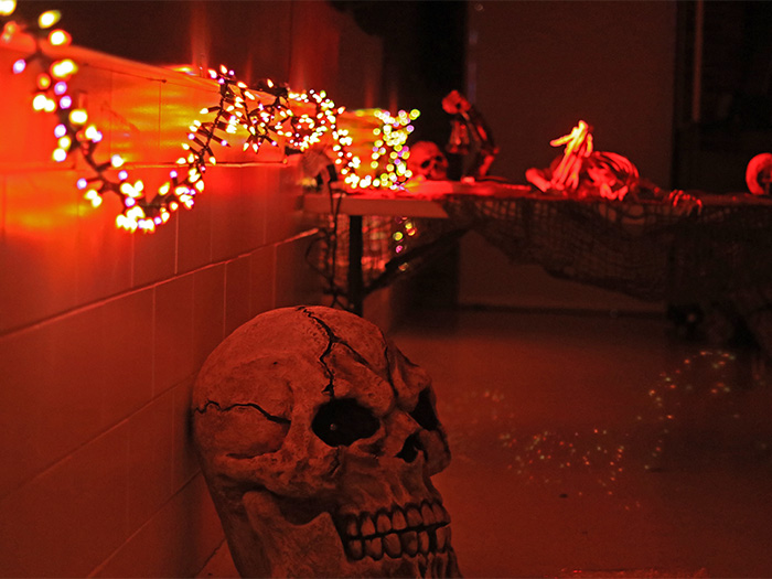 InsideSchoolOfHealthProfessionsAccessibleHauntedHouse."