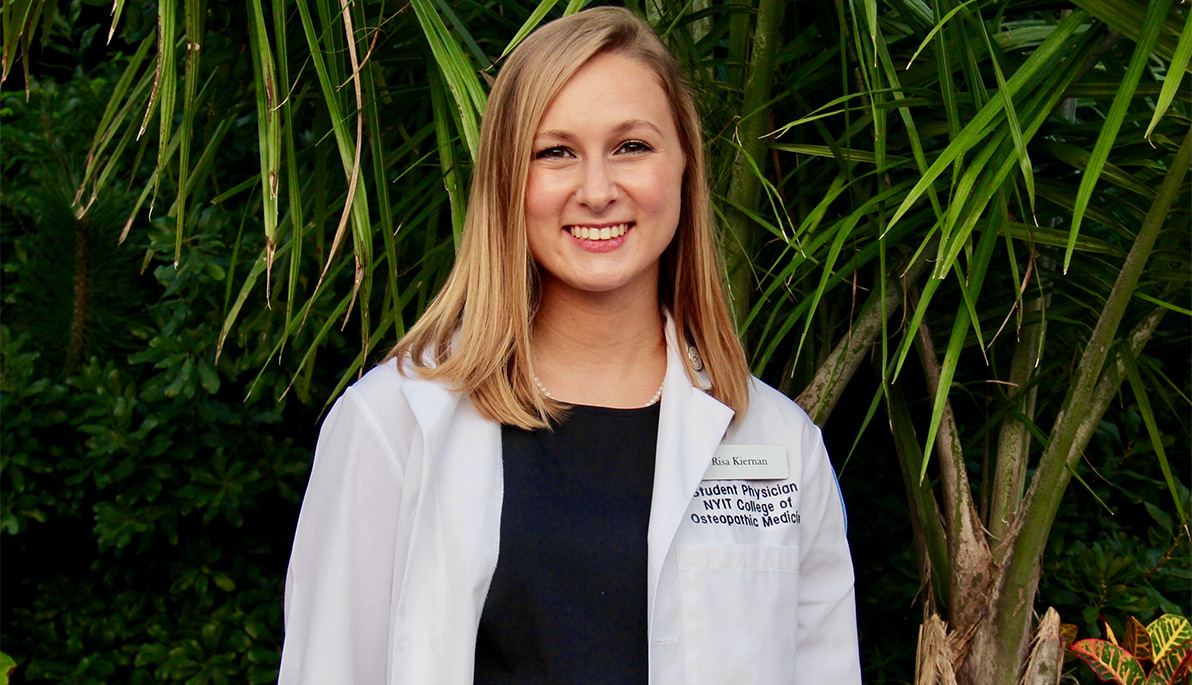 New York Tech College of Osteopathic Medicine student Risa Kiernan