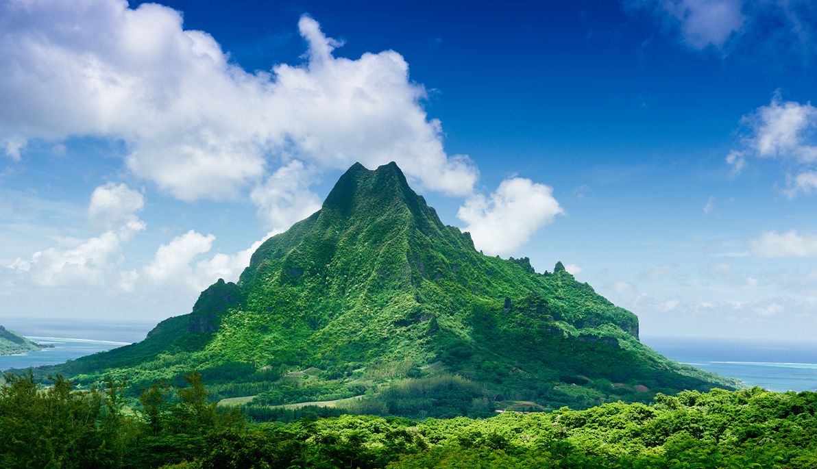 Mount Roto Nui Volcanic Mountain Moorea Island 