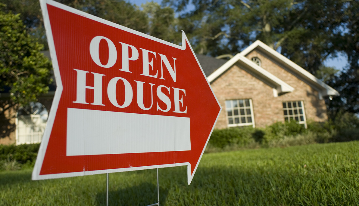 Open house sign