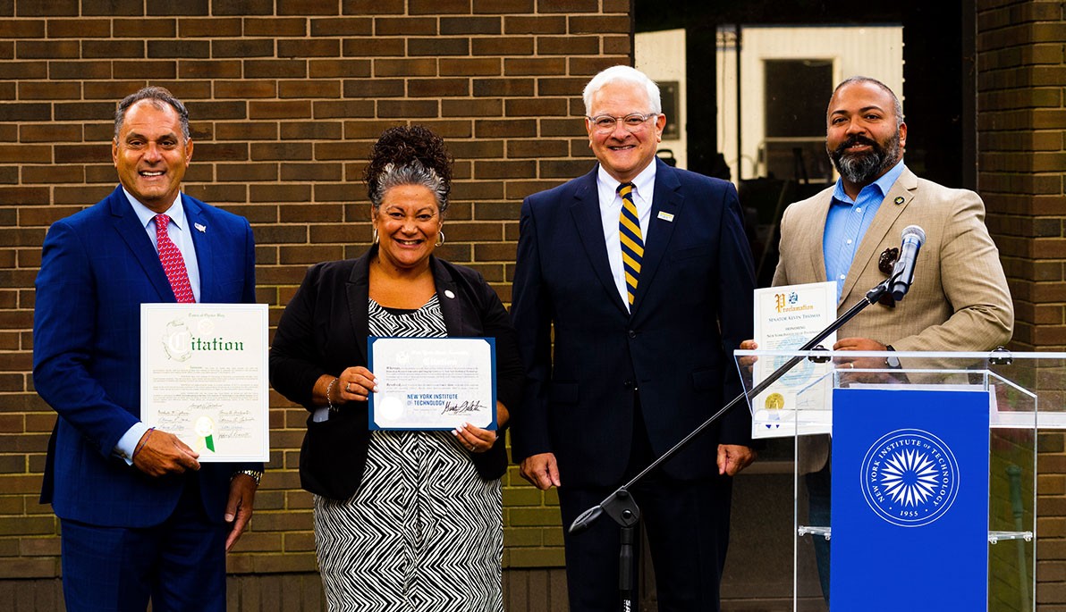 President Foley with elected officials 