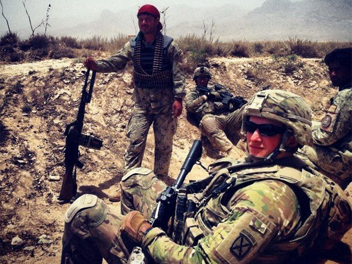 Mitchell Stogel training members of the Afghan National Civil Order Police in Ghanzi Province