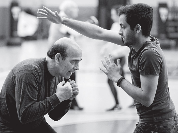 Kirtan Patel (right) with Marc Burns (left), who has Parkinson’s and is also a volunteer instructor.