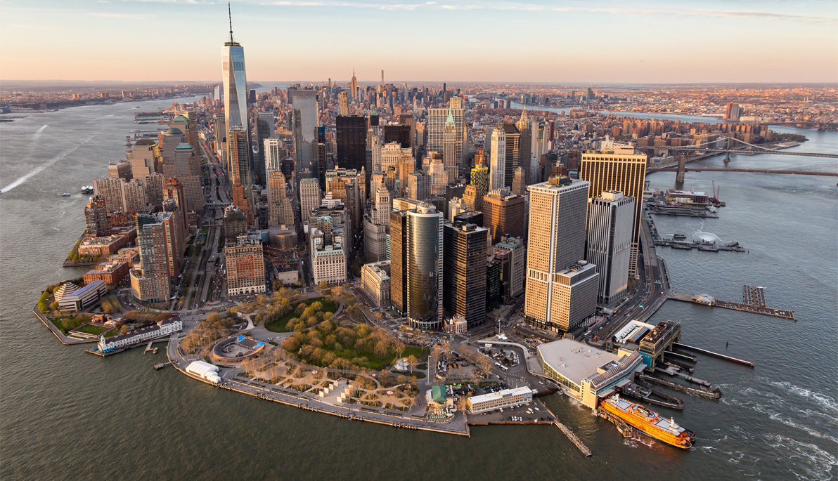 Overhead view of New York City