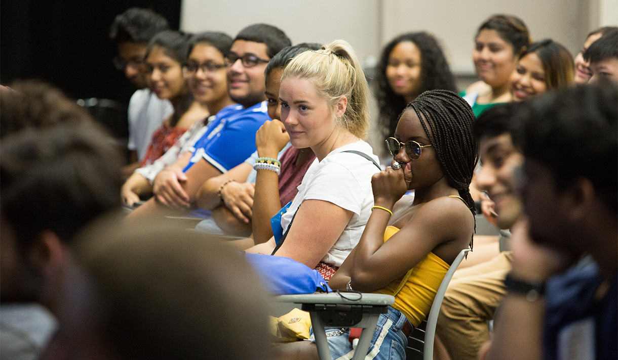 Students at a Town Hall