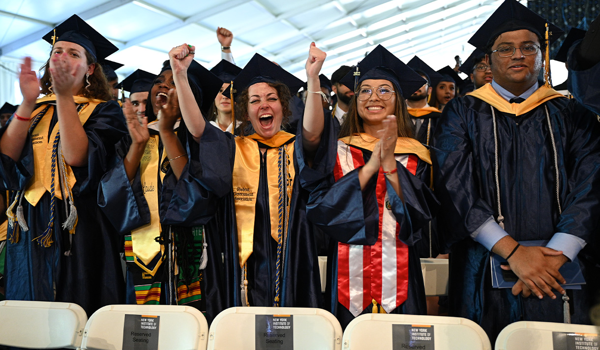 Students celebrating at New York Tech