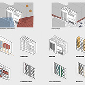  Community centre building in SoHo including a critical care health centre. Jimi Adeseun (student), Associate Professor Farzana Gandhi (faculty); ARCH 402, B.Arch Program, Spring 2019