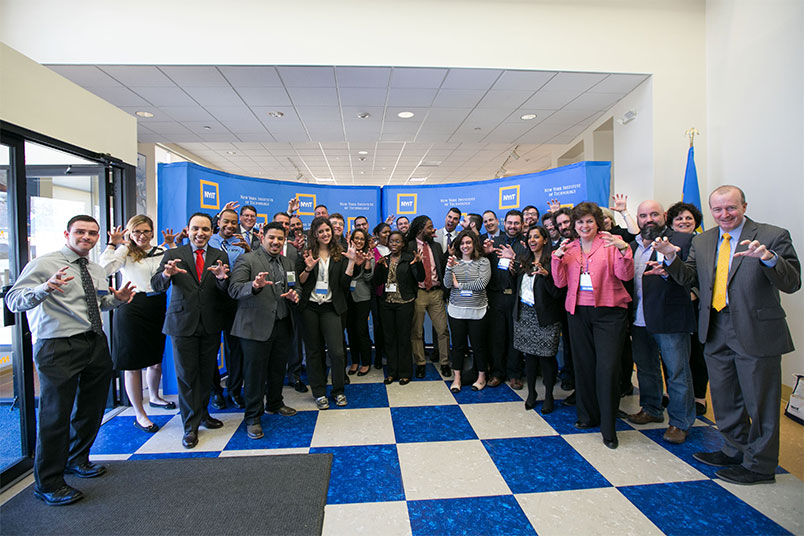 <strong>NYIT Established its Alumni Association in 1970</strong> Nurturing the shared history and bonds of alumni is a long tradition at NYIT. Nearly 100,000 NYIT alumni live and work worldwide as of 2015. They are doctors, business owners, artists, teachers, architects, engineers, and nurses to name a few. Alumni show their "Bear" claws and school spirit at NYIT's All Majors Job and Internship Fair. They attend to recruit students.