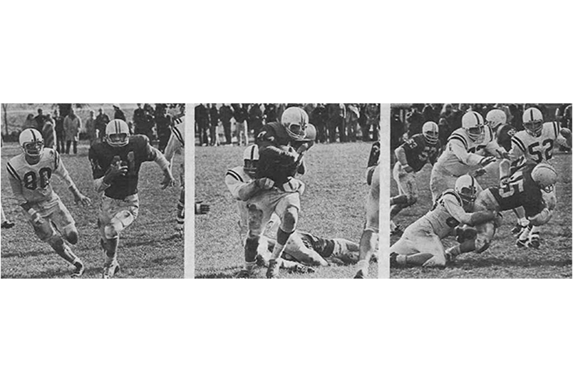 <strong>Club Football Was No. 1 in Defense</strong> On Oct. 27, 1970, <em>The Campus Slate</em> reported on the victories of NYIT's club football team. The headline read: "Bears Bombard Connecticut to Continue Streak." The Bears had just won their fourth game in a row against the University of Connecticut at Stamford. At the same time, NYIT's team was ranked the No. 1 club football team for defensive play in the United States.