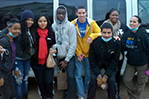 <strong>NYIT Staff Member Recalls Two Storms, Many Kindnesses</strong> Patricia Duran, director of student accounts, described how the NYIT community mobilized for Hurricane Sandy relief efforts in November 2012. Pictured are students and staff members who volunteered their time to help those in need.