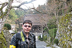 Esteban Beita in front of Sanzen-in, one of his favorite temples.