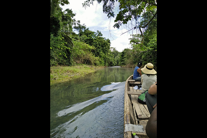 The group takes a boat ride. Photo by Yash Masane