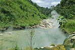 View of the Boiling River from the Healing Centre. Photo by Yash Masane