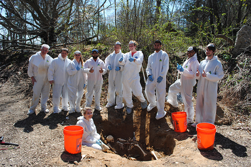 Students in Assistant Professor Andrew Costello’s Organized Crime class.