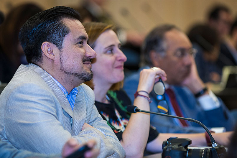 From left: Gerardo Velazquez, professor of architecture and head of strategic partnerships at the IBERO, and Mariam Bujalil from the department of design at the IBERO.