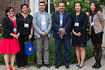 From left: Melda Yildiz of NYIT School of Interdisciplinary Studies and  Education; Berna Severge Bayizit and Gurca Ocalan of Işik University (Turkey);  Amr Swid of NYIT School of Management; Tingting Wang and Yisong Li, graduate  assistants in the Office of Global Engagement.