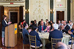 Dean Maria Perbellini welcomes the conference attendees.