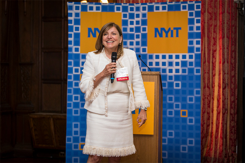 NYIT School of Engineering and Computing Sciences Dean Nada Anid opened the Energy Conference and spoke about NYIT’s entrepreneurship center.