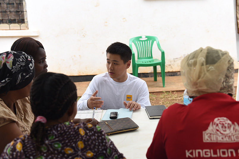 Panfeng Liu, an ELI graduate, helped teach English.