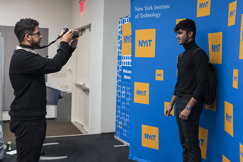 Students got professional portraits taken for LinkedIn.