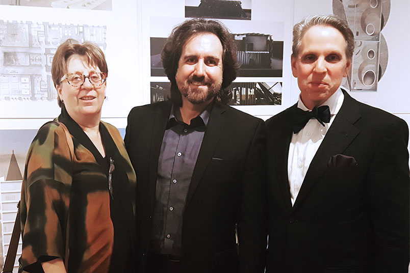 Pictured from left: Martha Siegel, associate professor and chair of Interior Design, Robert Cody, associate professor and chair of Architecture, and Charles Matz, associate professor in the School of Architecture and Design.