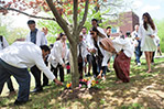 Students gather in remembrance of the men and women who donated the gift of knowledge.