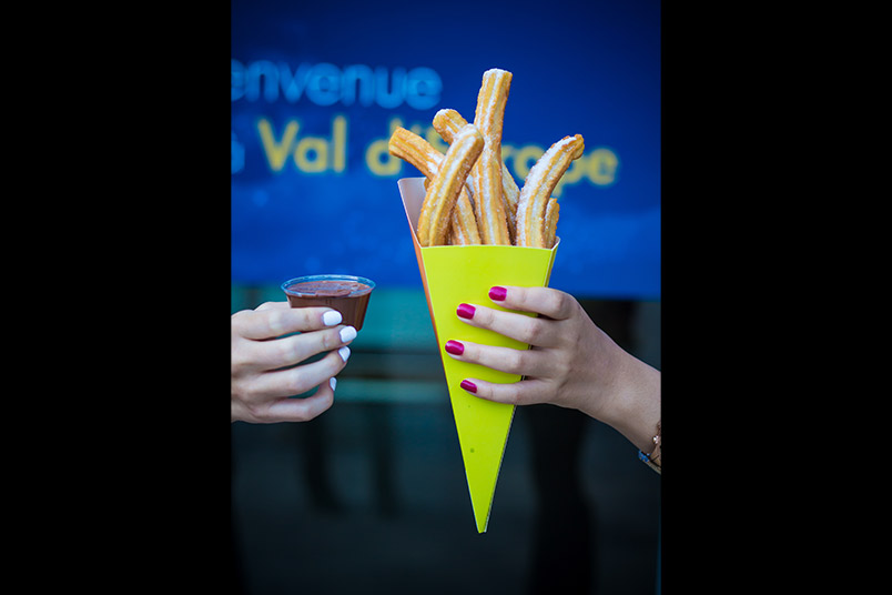 Freshly fried churros dipped in Nutella. “It is the best street food combination ever. It’s everywhere in Europe!”