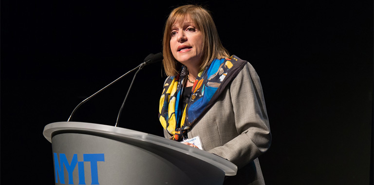 NYIT hosted its annual Cyber Security Conference on Sept. 19, 2013. Pictured is Nada Anid, Ph.D., dean of the School of Engineering and Computing Sciences.