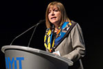 NYIT hosted its annual Cyber Security Conference on Sept. 19, 2013. Pictured is Nada Anid, Ph.D., dean of the School of Engineering and Computing Sciences.