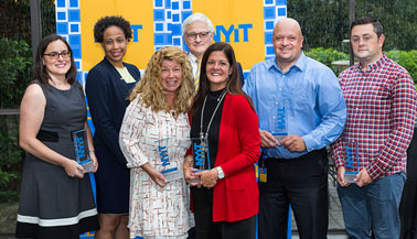 Awardees with President Foley